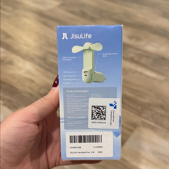 NWT Jisulife Green Handheld Fan - Picture 3 of 6